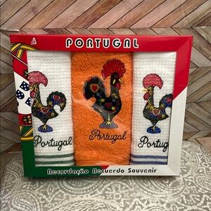 New‎ 3 Portugal Rooster Embroidered Towel Set -